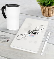 BK Gift Kişiye Özel Eczacı Beyaz Defter Kalem Termos Mug Seti-8 (Model 1)