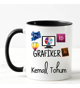 Grafiker Kupa Bardağı Siyah