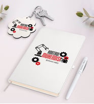 BK Gift Kişiye Özel Kontrol Mühendisi Beyaz Defter Kalem Ve Anahtarlık Hediye Seti (Model 1)