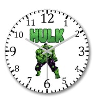 Hulk Yesil Dev Duvar Saati Bombeli Gercek Cam