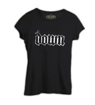 Down - Nola Siyah Kadın Tshirt