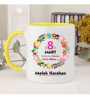 8 Mart Dünya Kadınlar Gününe Özel Kupa (Beyaz)