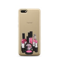 Makyaj Tasarımlı Süper Şeffaf Silikon Telefon Kılıfı Huawei Honor 7s-Y5 (2018)