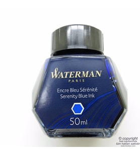 Waterman Mavi Mürekkep 50ml. Şişe - Serenity Blue