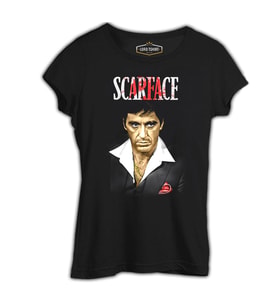Scarface Siyah Kadın Tshirt