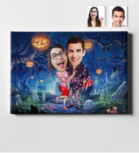 BK Gift Kişiye Özel Karikatür Kanvas Tablo 50x70cm 7
