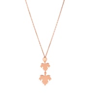 İkili Yaprak Kolye - Rose
