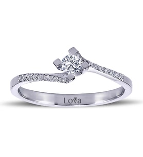 Lova Toplam 0,24 Karat Pırlanta Tektaş Yüzük - 1070052