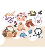 Yazılı Karışık Desenli Tasarımlı A5 Stickers Çıkartma PYTKSTK020