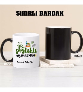 Sağlıklı Yaşam Uzmanı Kupa Bardağı Sihirli (Beyaz)