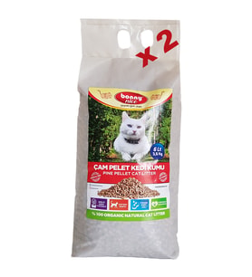 Bonny Nice Organik Çam Pelet Kedi Kumu 3.6 kg 6 l x 2 Paket