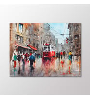 Arty Tablo Suluboya Tramvay Tablo (Karışık)