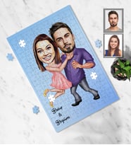 Kişiye Özel Sevgili Karikatürlü A3 240 Parça Puzzle Model 2