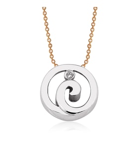 Pırlantalı Oval Tektaş Kolye