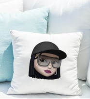 Emoji Kız Stiker Yastığı