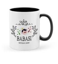 BK Gift Kişiye Özel Yılın En İyi Babası Siyah Kupa Bardak  1