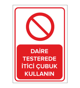 MIGNATIS - Daire Testerede İtici Çubuk Kullanın Levhası - Sac Malzeme 25x35cm