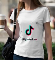 BK Gift Kişiye Özel TikTok Bayan Tişört - 4