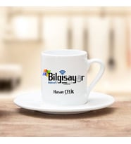 Bilgisayar Mühendisi Türk Kahvesi Fincanı (Beyaz)