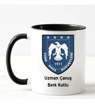 Türk Hava Kuvvetleri Uzman Çavuş Kupa Bardağı Siyah