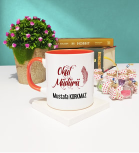 Okul Müdürü Kupa Bardak Turuncu