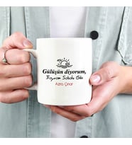 Gülüşün Diyorum Kupa Bardak (Beyaz)