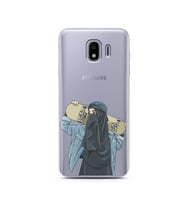 Kaykay Kız Tasarım Süper Şeffaf Silikon Telefon Kılıfı Samsung J4
