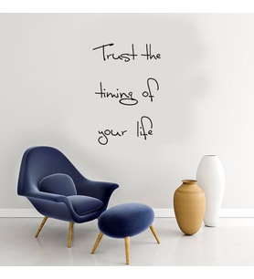 New Jargon - El Yazısı Trust The Thing Of Your Lİfe Duvar Yazısı Sticker 60x40cm - Siyah