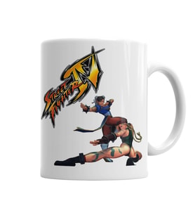 Street Fighter Chunli Ve Camy Kupa Bardak Porselen