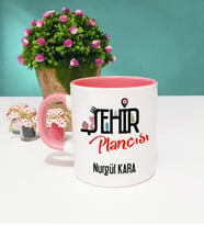 Şehir Plancısı Kupa Bardak Pembe