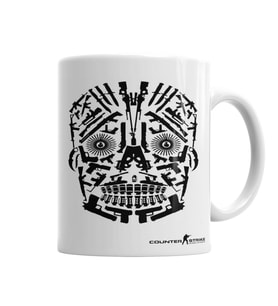 Counter Strike Gun Skull Cs Go Kupa Bardak Porselen