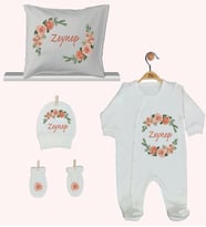 Pia Baby Gl 1946-04 İsme Özel Yastık Tulum Set