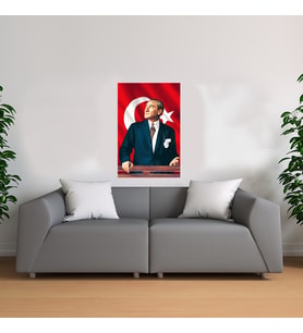 Atatürk Temalı Kanvas Tablo