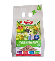 Bonny Nice Organik Çam Pelet Evcil Kuş Altlığı 1.8 kg 3 l x 4 Paket