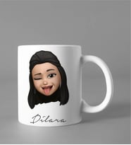 Emoji Kız Stiker Kupası Kişiye Özel