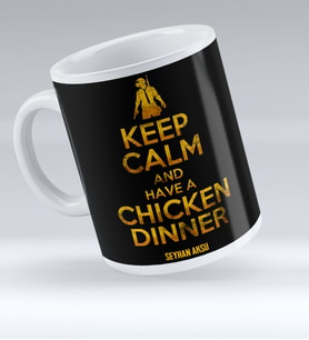 BK Gift Kişiye Özel PUBG Kupa Bardak - 7 (Beyaz)