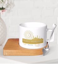 BK Gift Kişiye Özel Din Kültürü Ve Ahlak Bilgisi Öğretmeni Ahşap Altlıklı Seramik Fincan-5 (Beyaz)