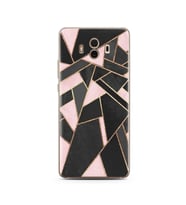 Pembe Geometri Tasarımlı Süper Şeffaf Silikon Telefon Kılıfı Huawei Mate 10 Pro