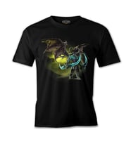 World of Warcraft - Illidan Stormrage Siyah Erkek Tshirt