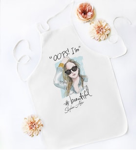 BK Gift Kişiye Özel Beyaz Mutfak Önlüğü - 3