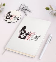 BK Gift Kişiye Özel Gitarist Beyaz Defter Kalem Ve Anahtarlık Hediye Seti-1 (Model 1)