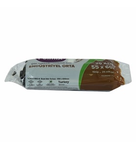 Polmix Çöp Torbası Orta Boy 55x60Cm 150Gr 25Mikron 30Lt Siyah Rulo 20 Adet