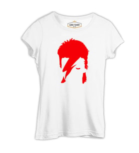 David Bowie - Heat Beyaz Kadın Tshirt
