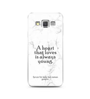 Samsung A3 (2015) Beyaz Mermer Söz Tasarımlı Telefon Kılıfı