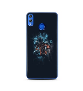 Uzay Boşluğu Tasarım Süper Şeffaf Silikon Telefon Kılıfı Huawei Honor 8X 