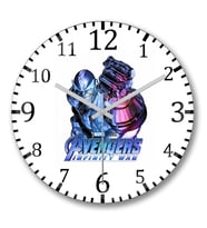 Marvel Avengers  Duvar Saati Bombeli Gercek Cam