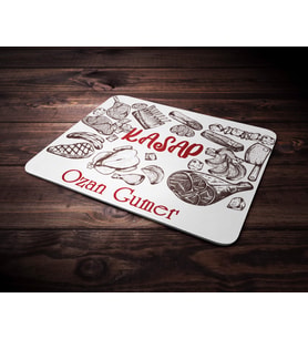Kişiye Özel Kasap Tasarımlı Mouse Pad (Renksiz)