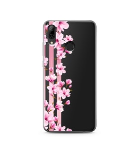 Transparan Çiçek Tasarımlı Süper Şeffaf Silikon Telefon Kılıfı Huawei P Smart (2
