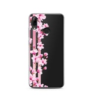 Transparan Çiçek Tasarımlı Süper Şeffaf Silikon Telefon Kılıfı Huawei P Smart (2