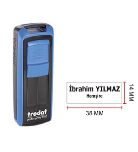 TRODAT 9511 CEP KAŞE  - İSİM YAZILI KALEM HEDİYELİ